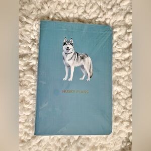 Husky Dog Pun “Husky Plans” Sky Blue New Notebook Journal